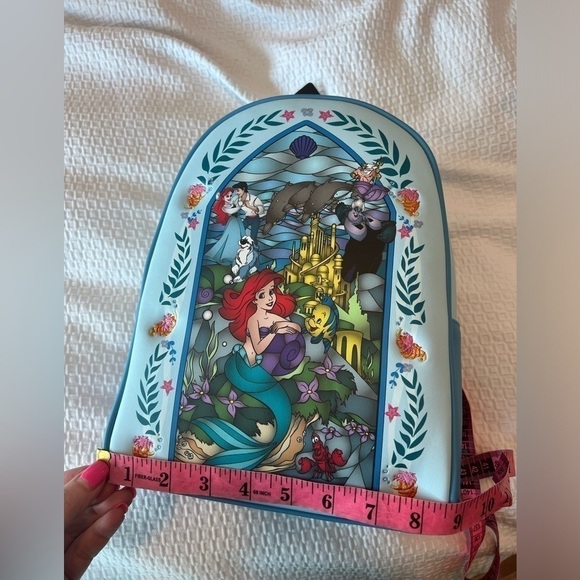 Loungefly Disney Exclusive Little Mermaid Stained Glass Mini Backpack Bag NWT main image 12